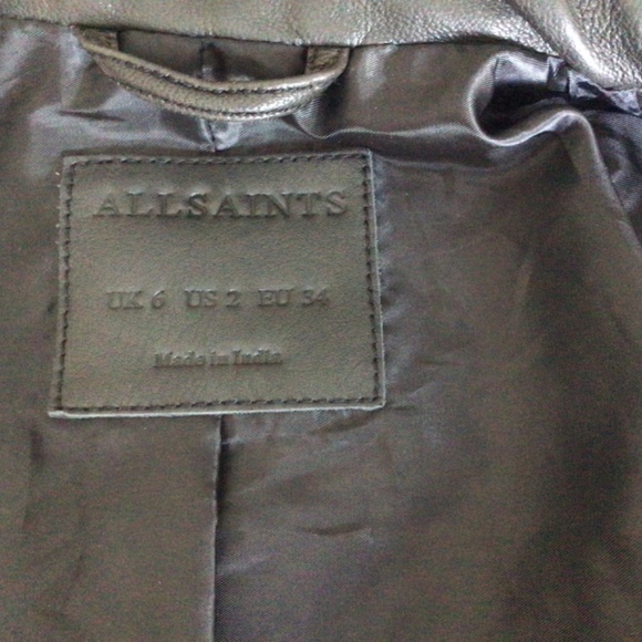 ALLSAINTS black leather jacket - Picture 6 of 6